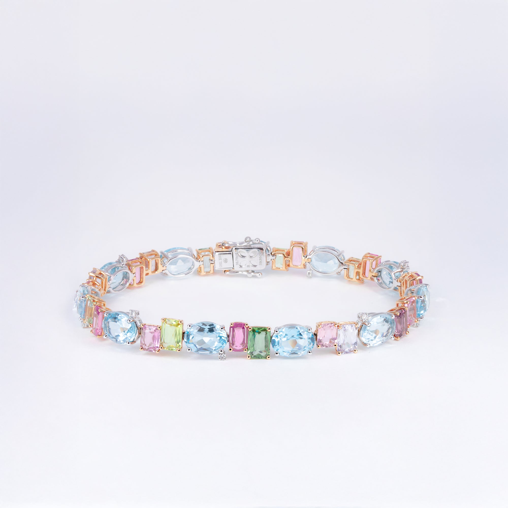 Bracelet saphirs et topazes