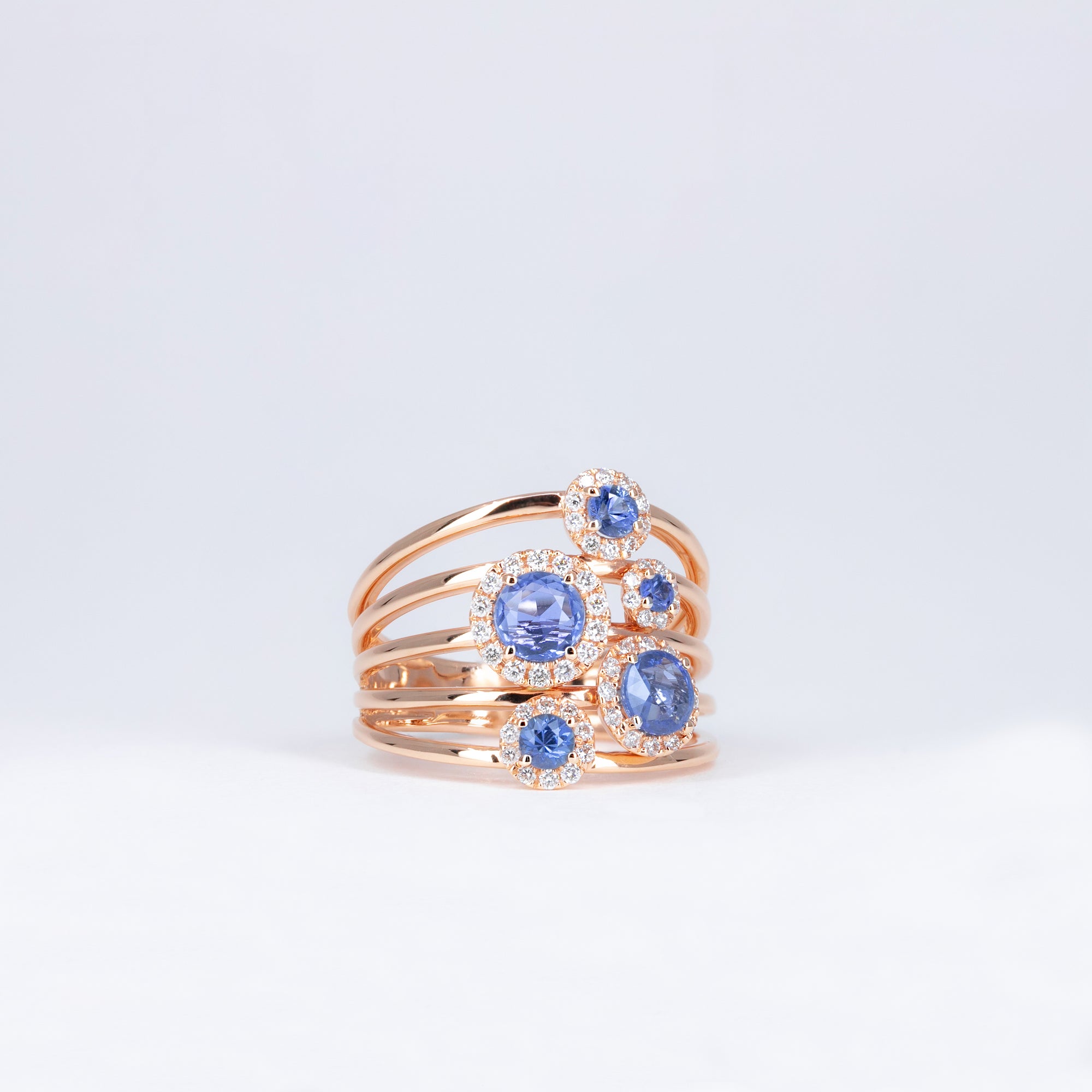 Bague Cinq Saphirs