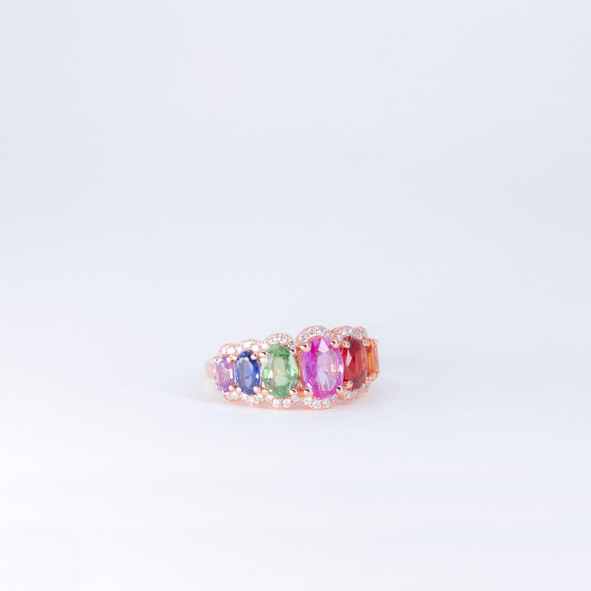 Bague Saphirs Multicolores