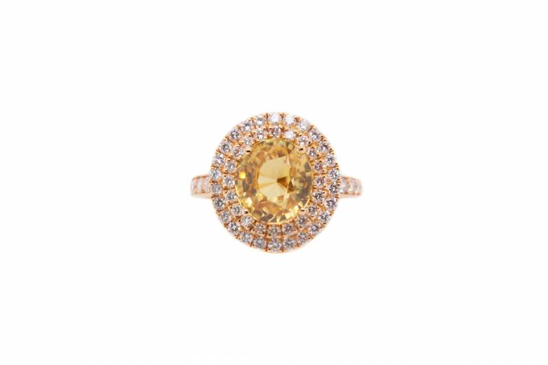 Bague zircon jaune, diamants, Elen Larcebeau, création, acheter, unique, bordeaux, luxe, elen larcebeau, masterpiece, fashion 