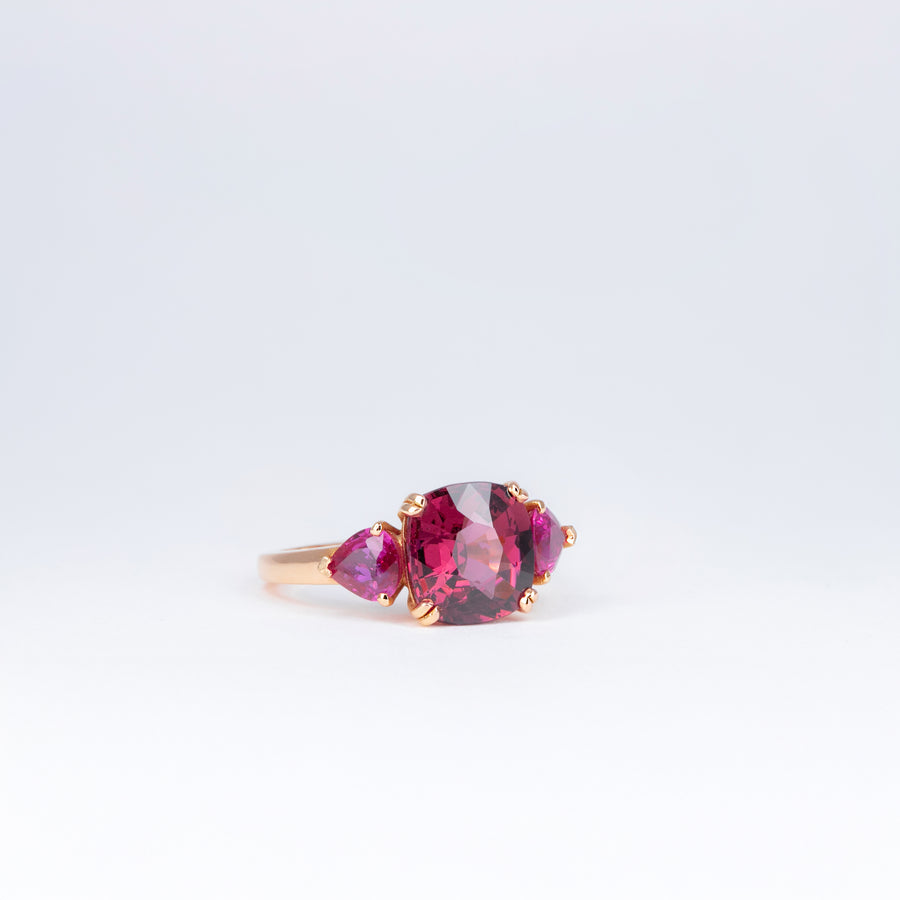 Bague grenat et rubis