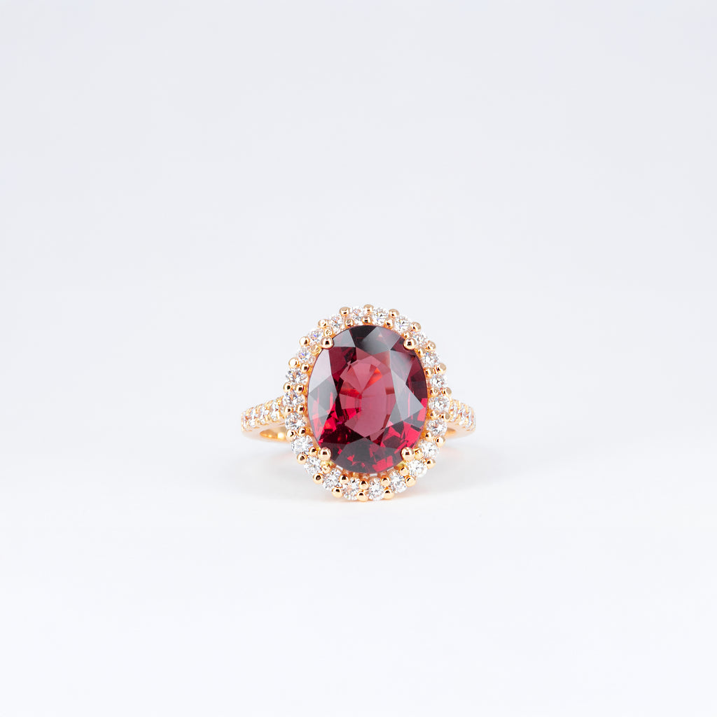 Bague Rhodolite et Diamants