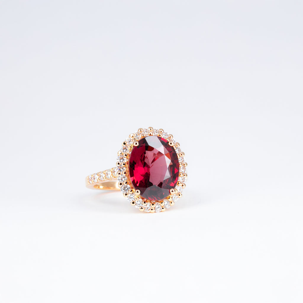 Bague Rhodolite et Diamants