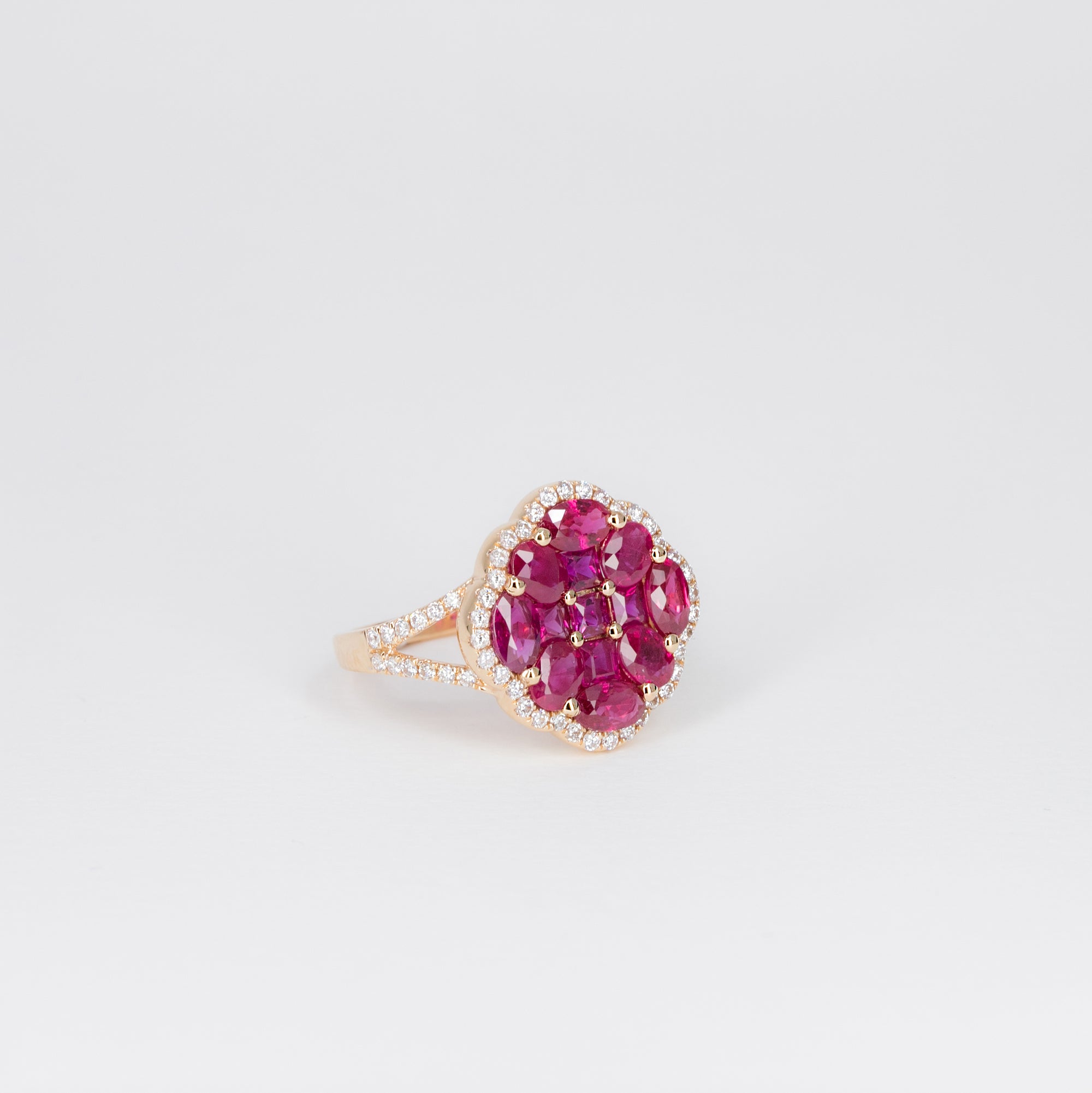 Bague Trèfle Rubis
