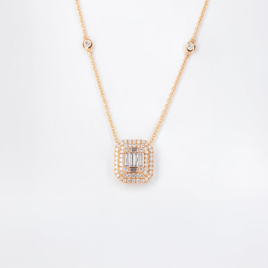 Collier Mirroir Or jaune et diamants