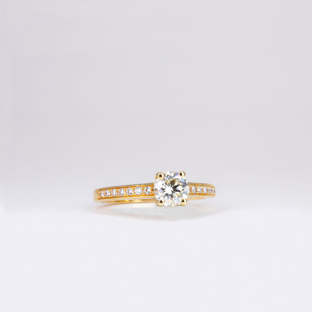 Bague Solitaire Or Jaune