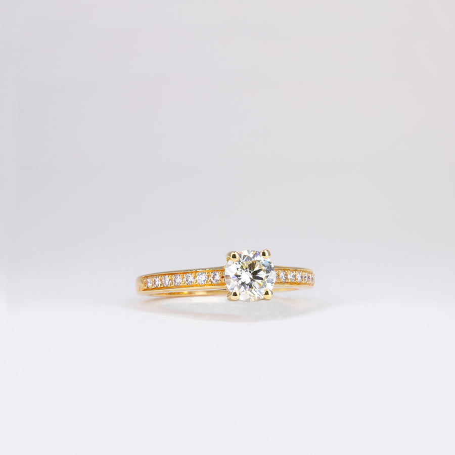 Bague Solitaire Or Jaune