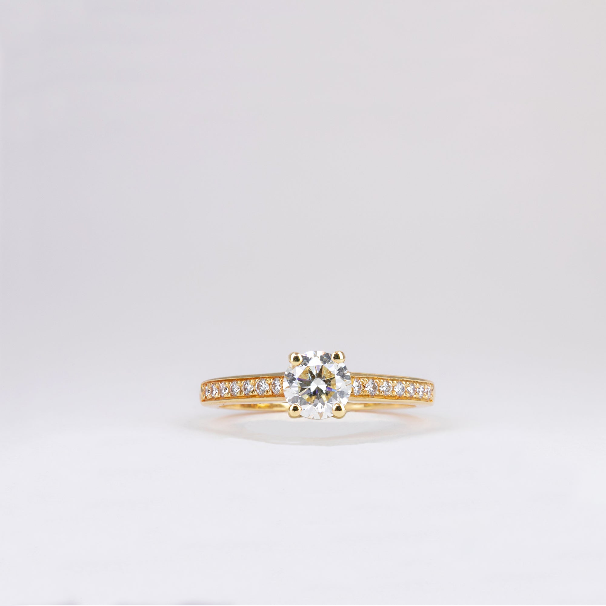 Bague Solitaire Or Jaune
