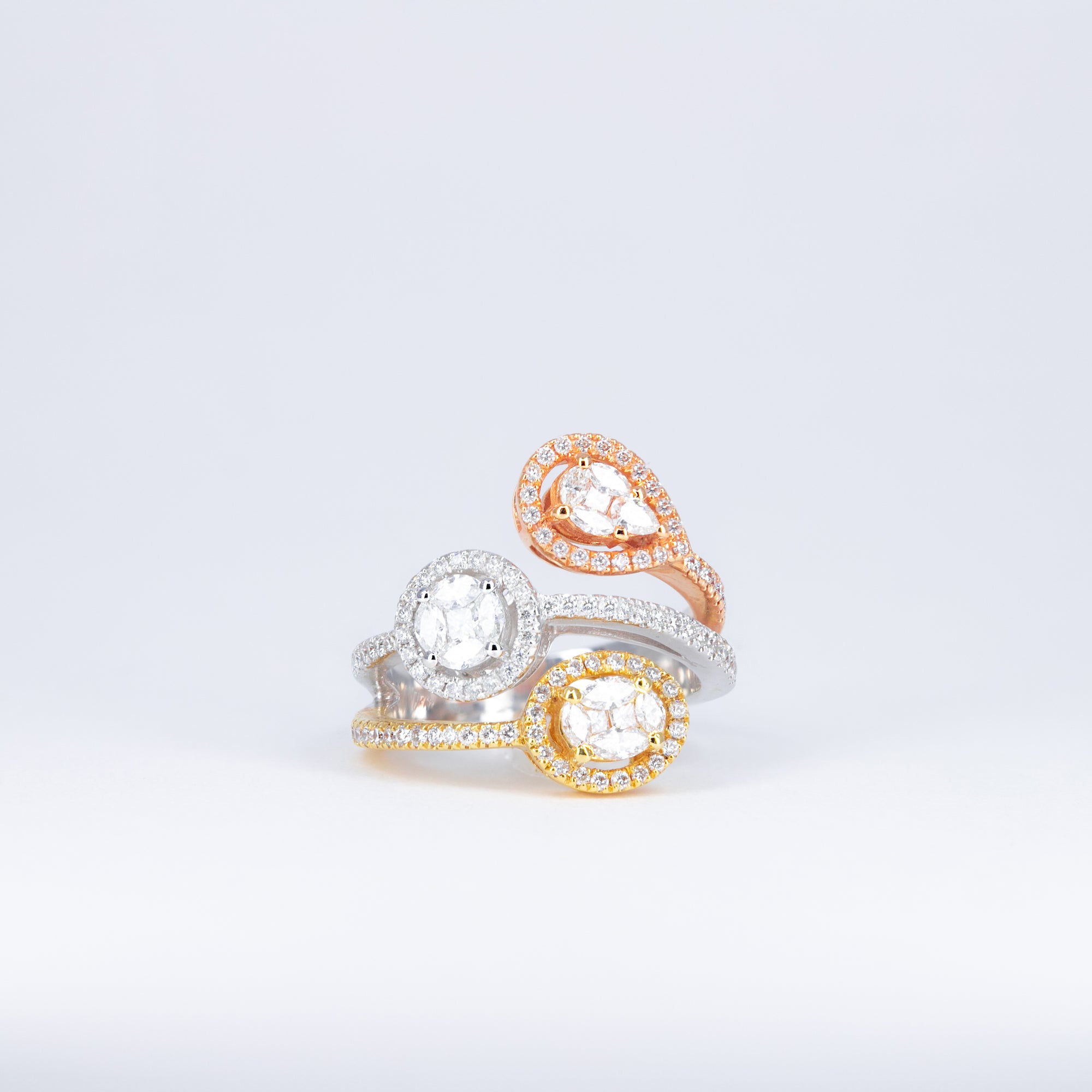 Bague Trio d’Or illusion