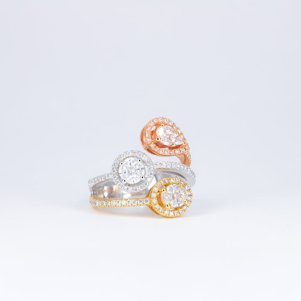 Bague Trio d’Or illusion