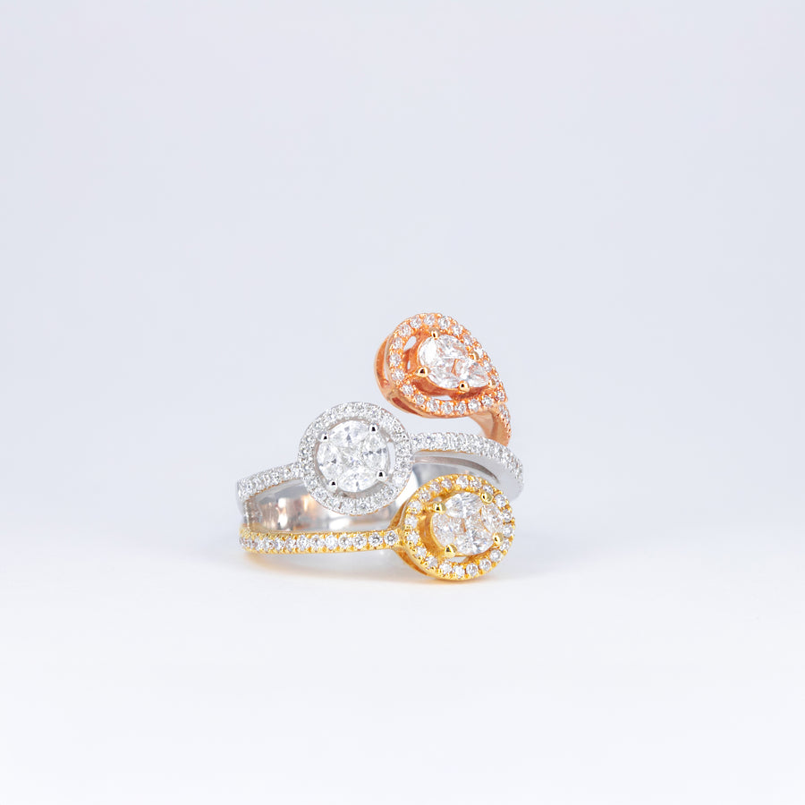 Bague Trio d’Or illusion