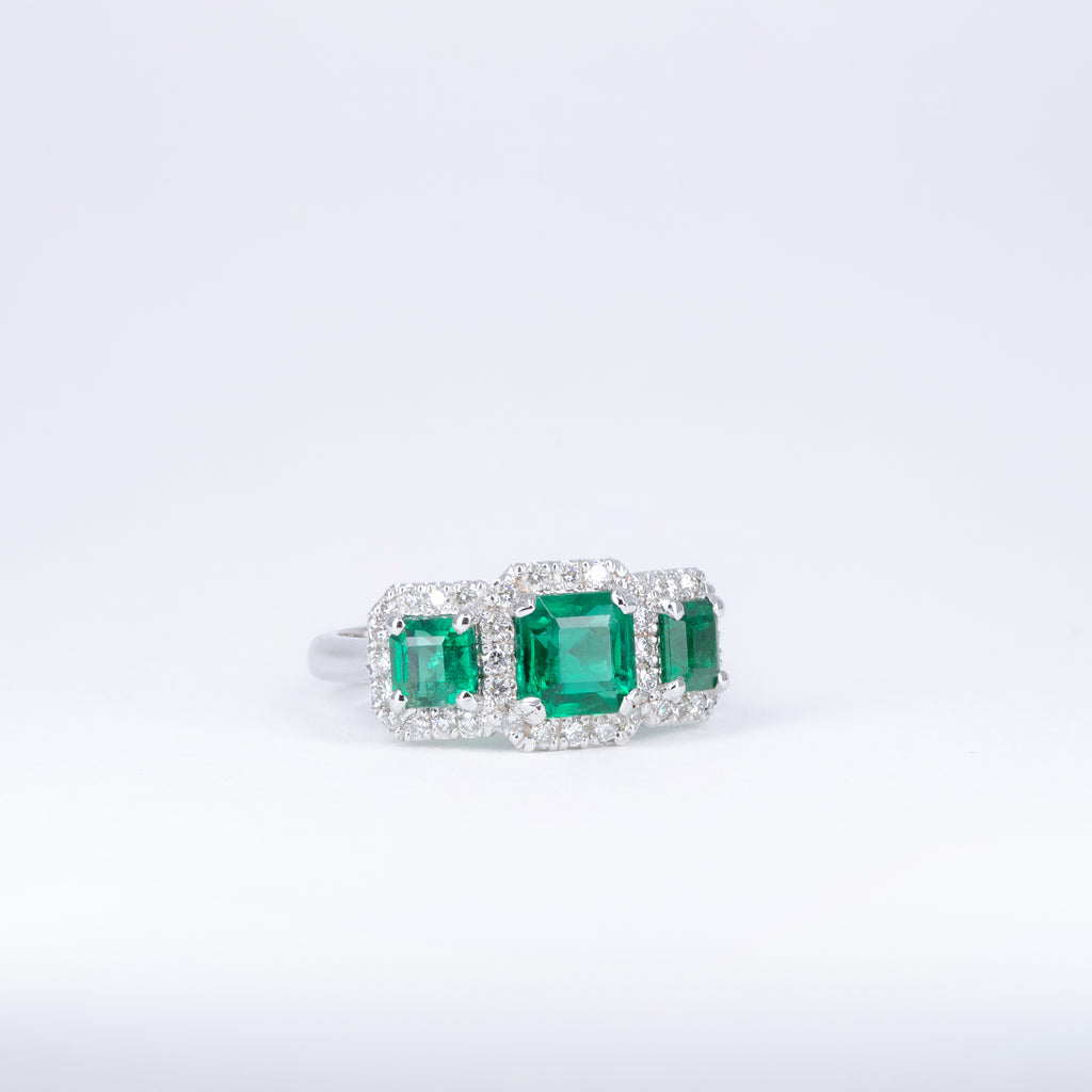 Bague Émeraudes Trio