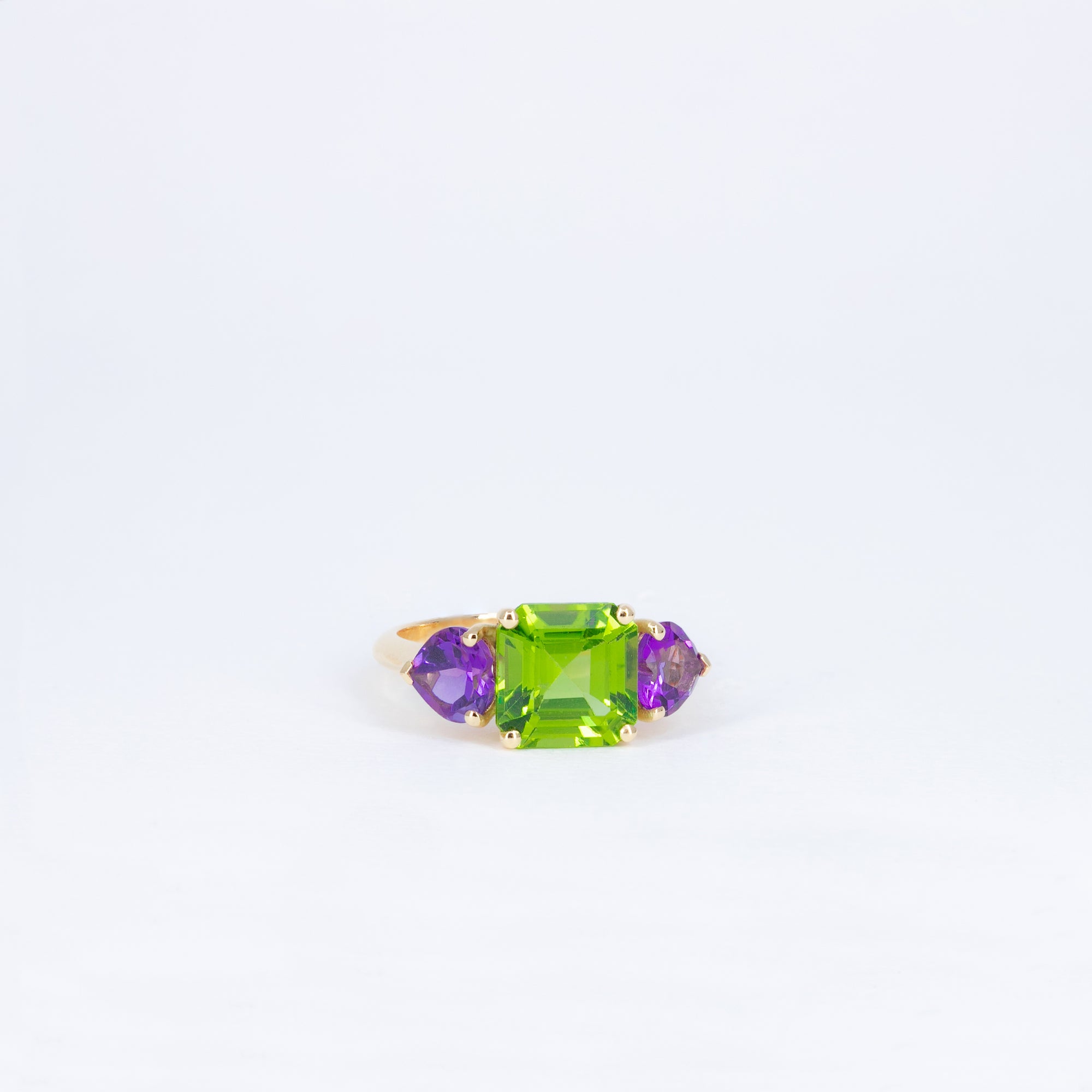 Bague Péridot &amp; Améthystes
