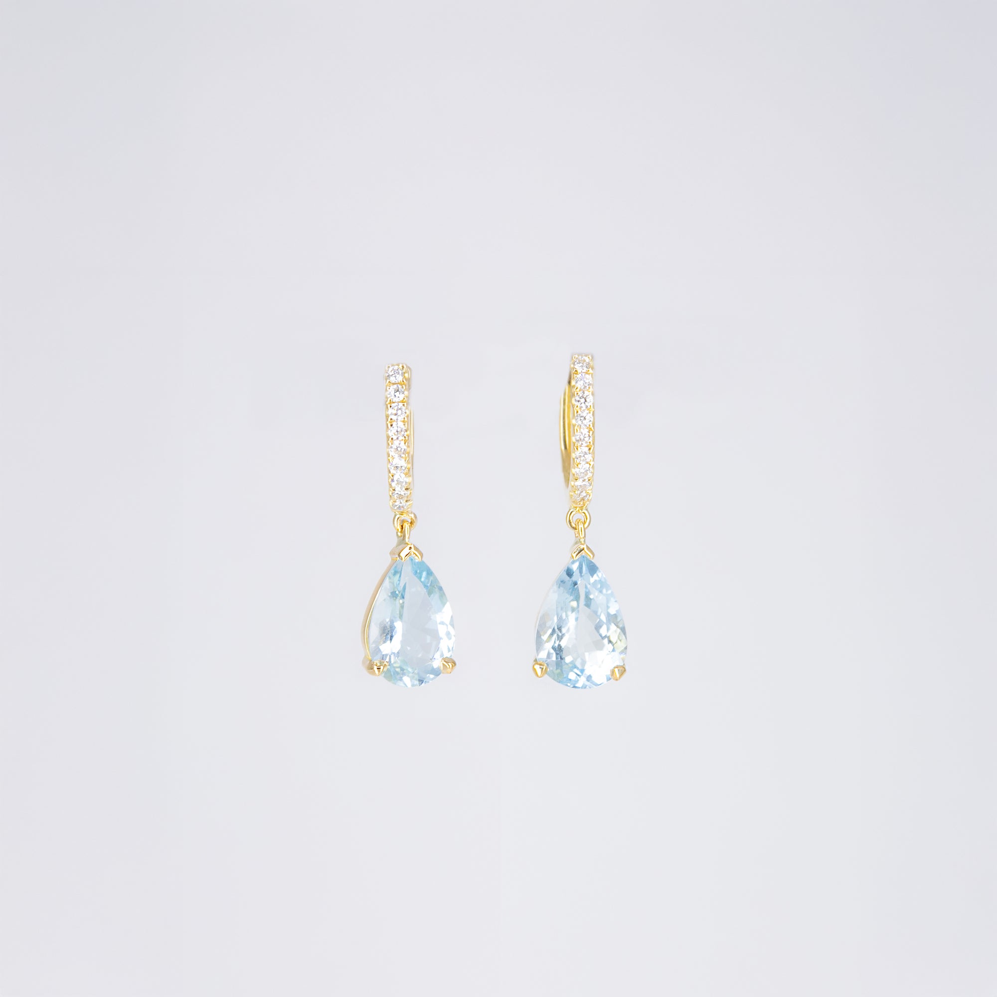 Boucles d’oreilles aigues-marines