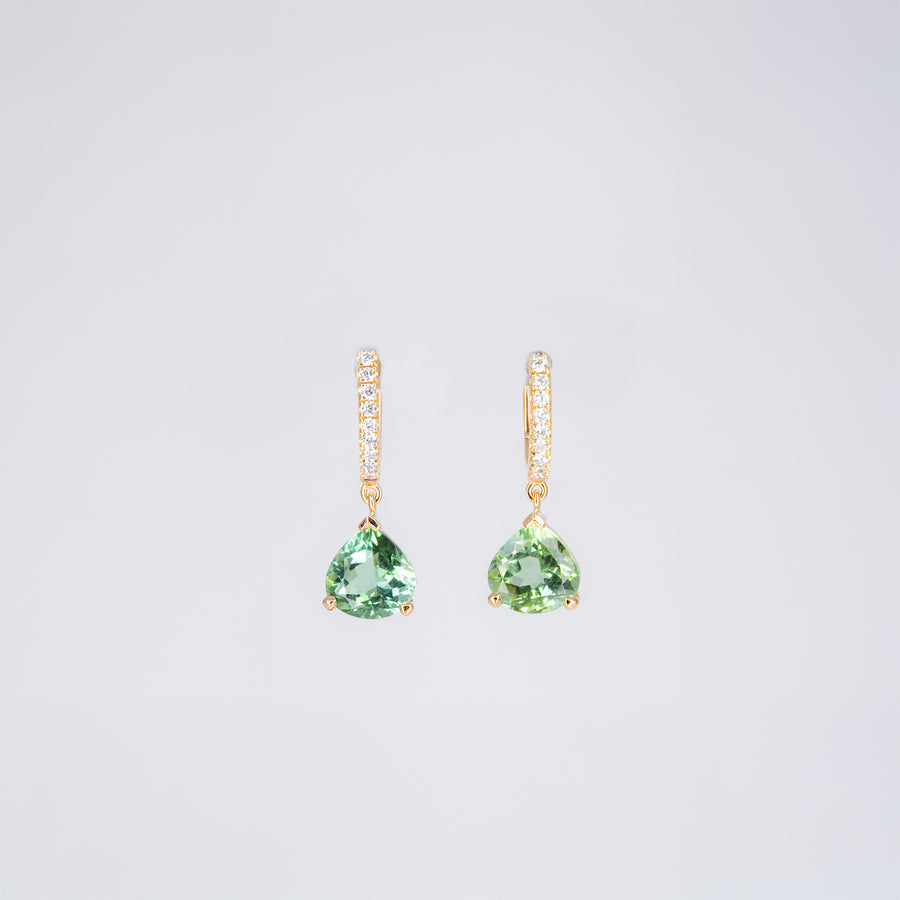 Boucles d’oreilles tourmalines vertes