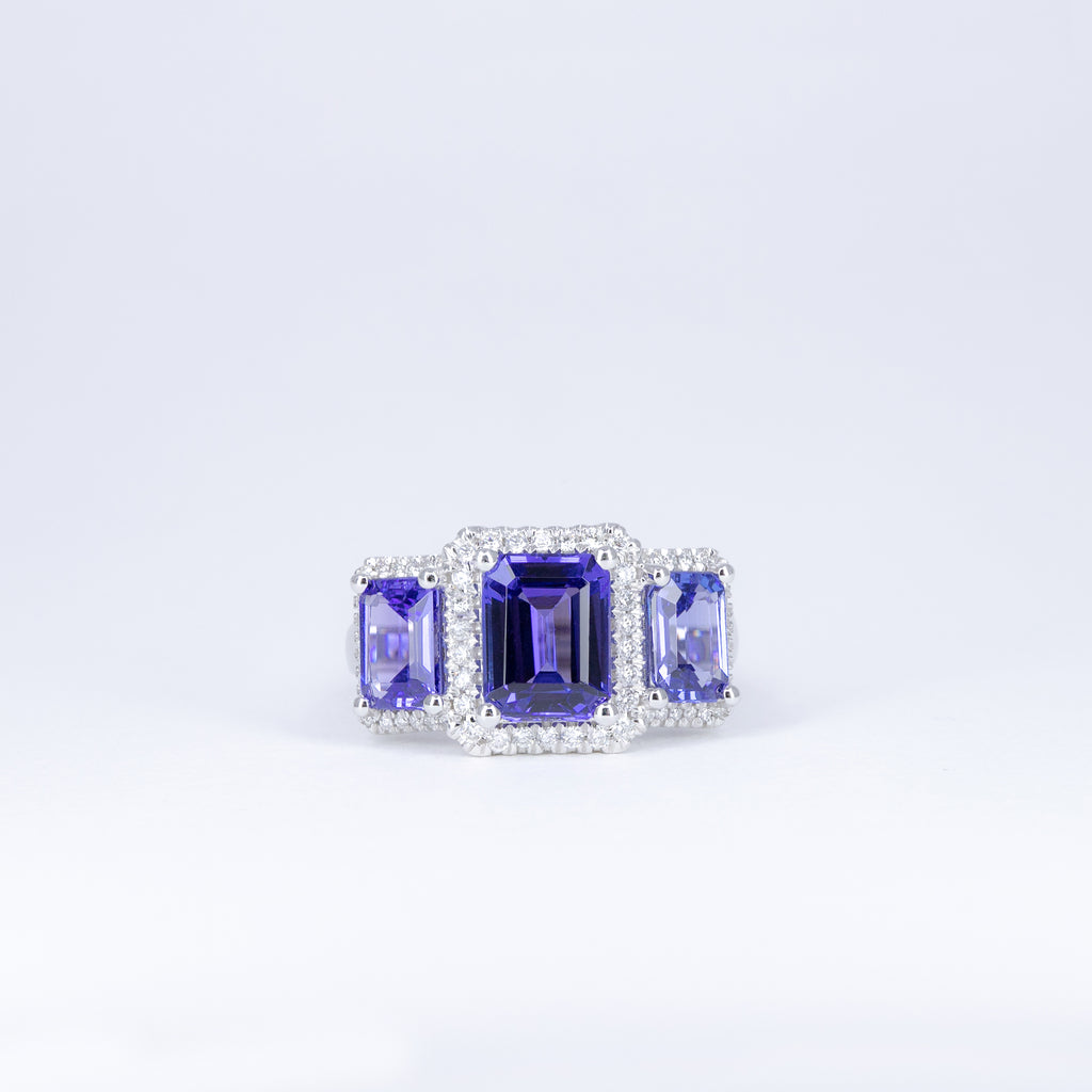 Bague Tanzanites & Diamants