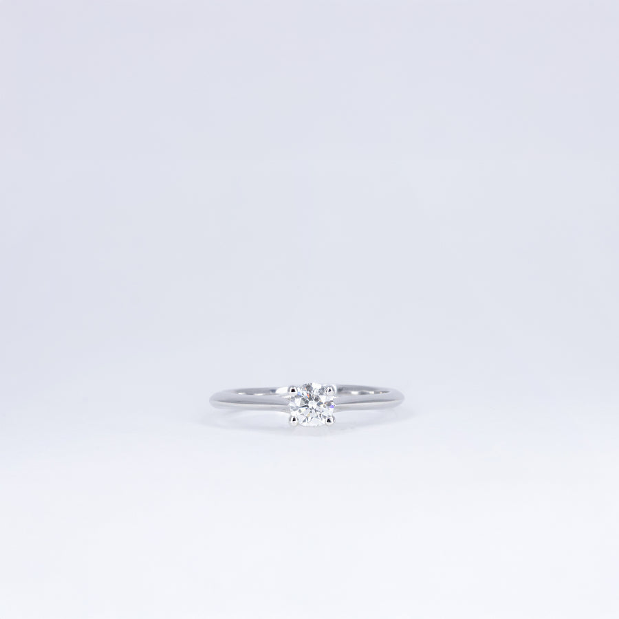Solitaire en or blanc