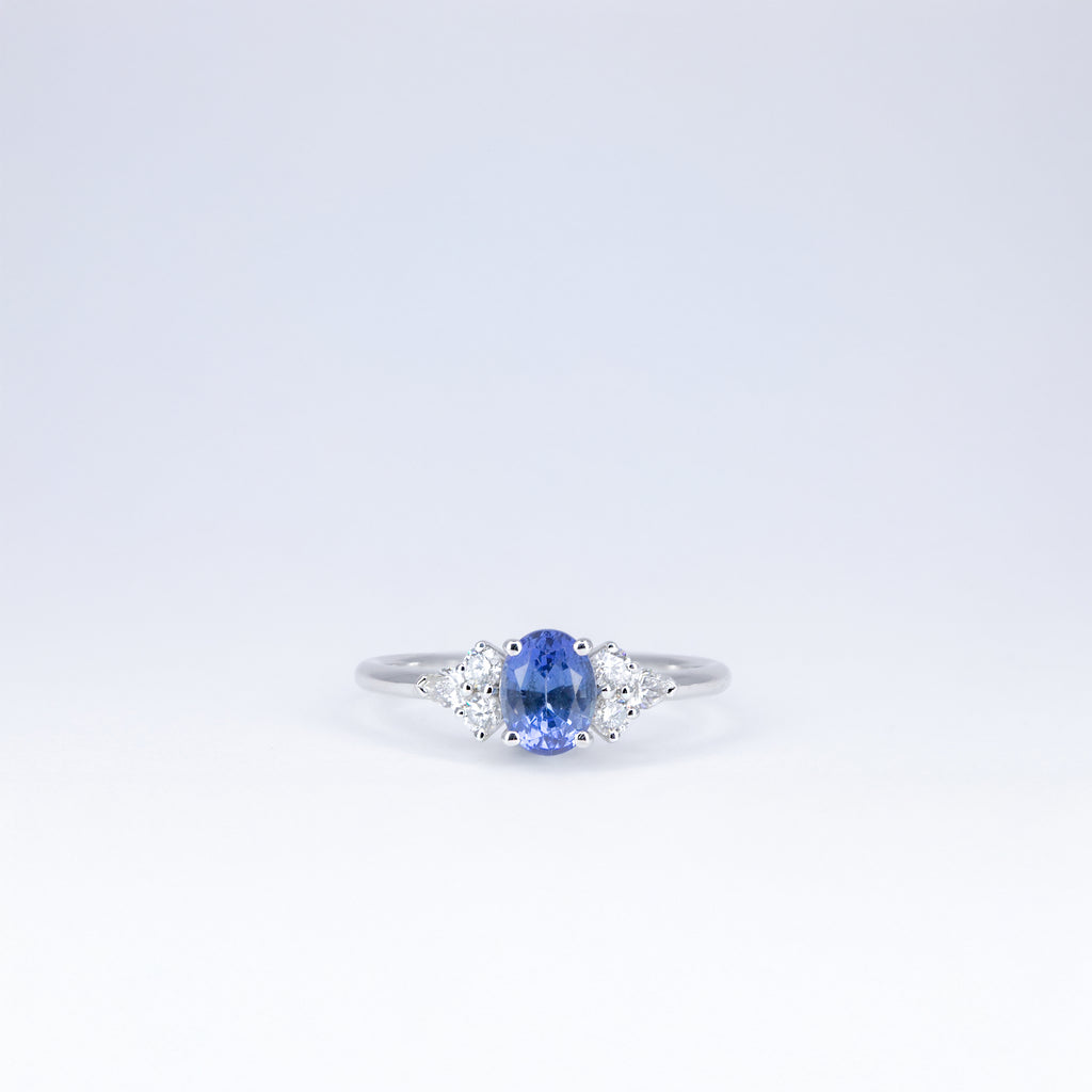 Bague saphir et diamants