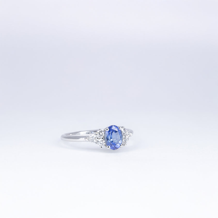 Bague saphir et diamants