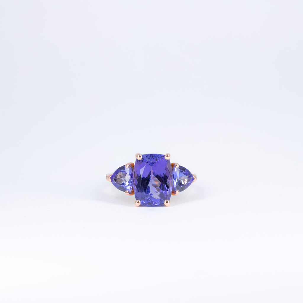 Bague Tanzanites et Diamants