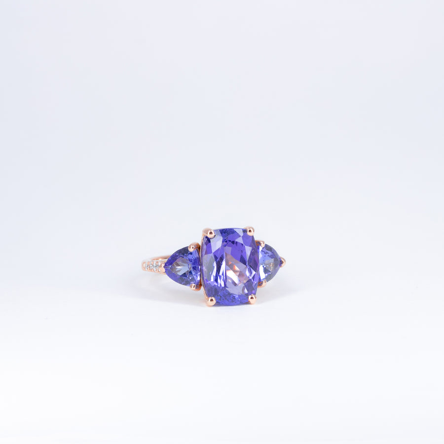 Bague Tanzanites et Diamants