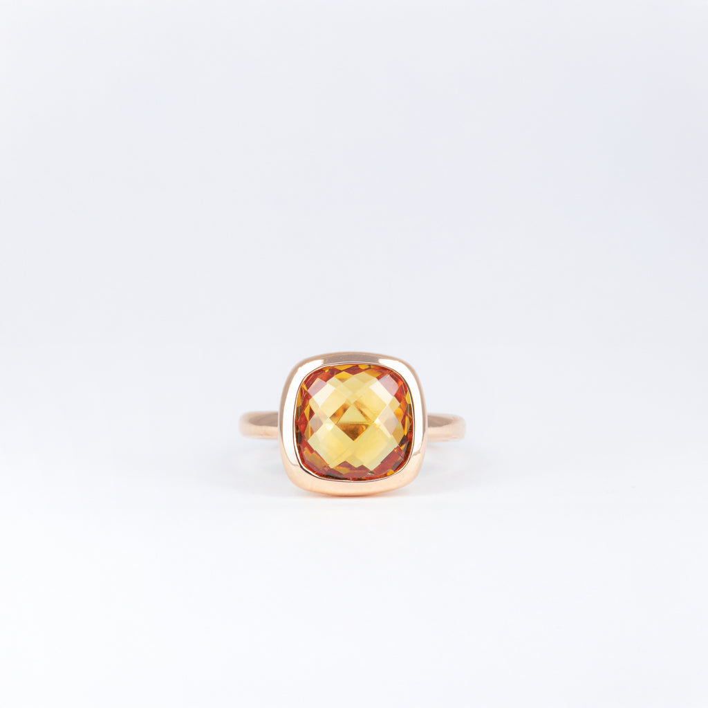 Bague Citrine Coussin