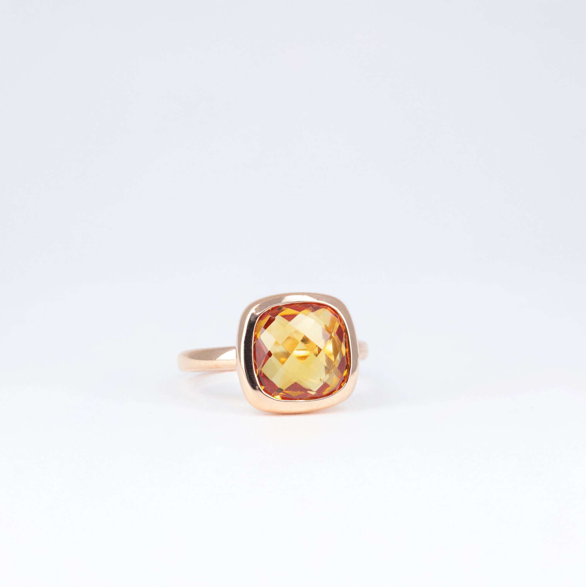 Bague Citrine Coussin