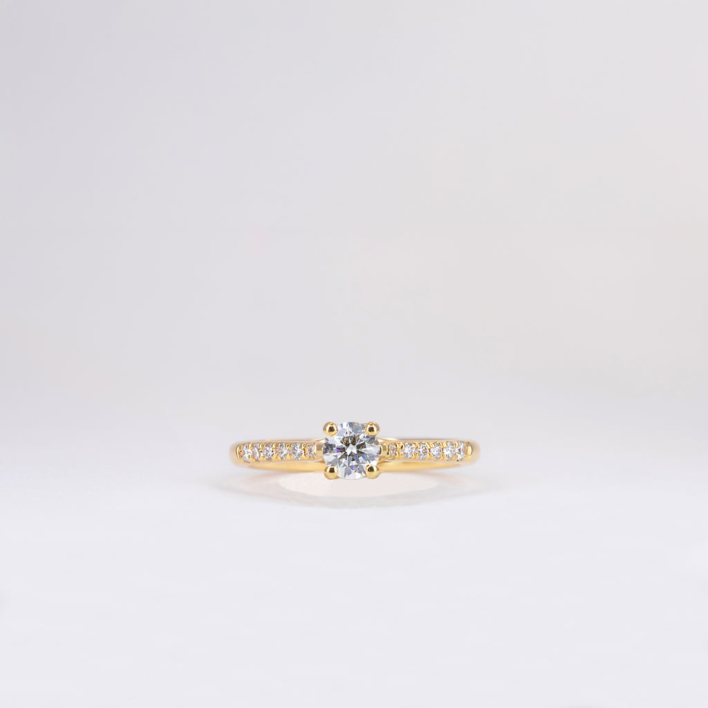 Bague Solitaire Or Jaune