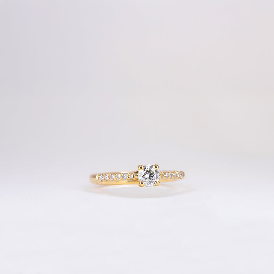 Bague Solitaire Or Jaune