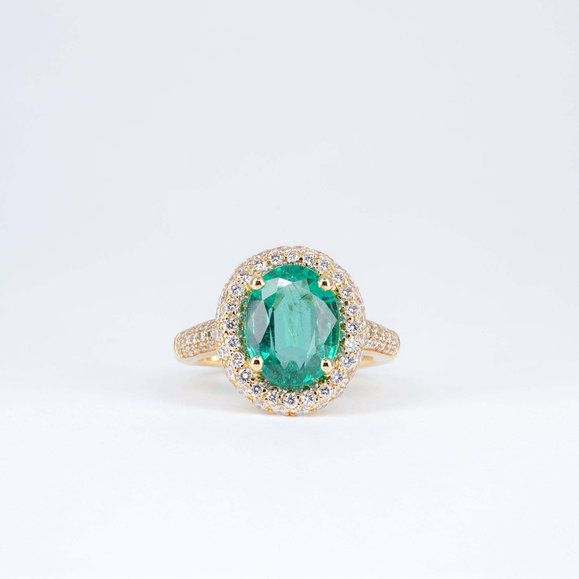 Bague émeraude et diamants