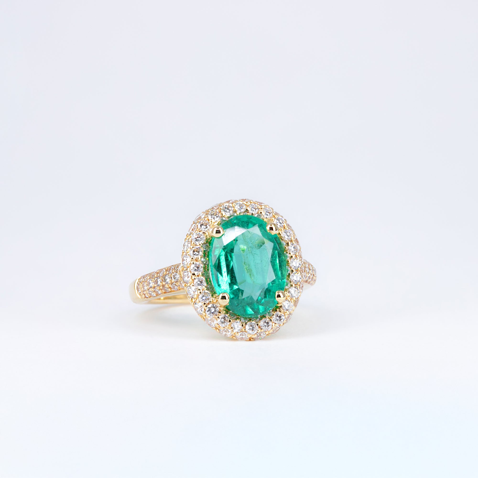 Bague émeraude et diamants