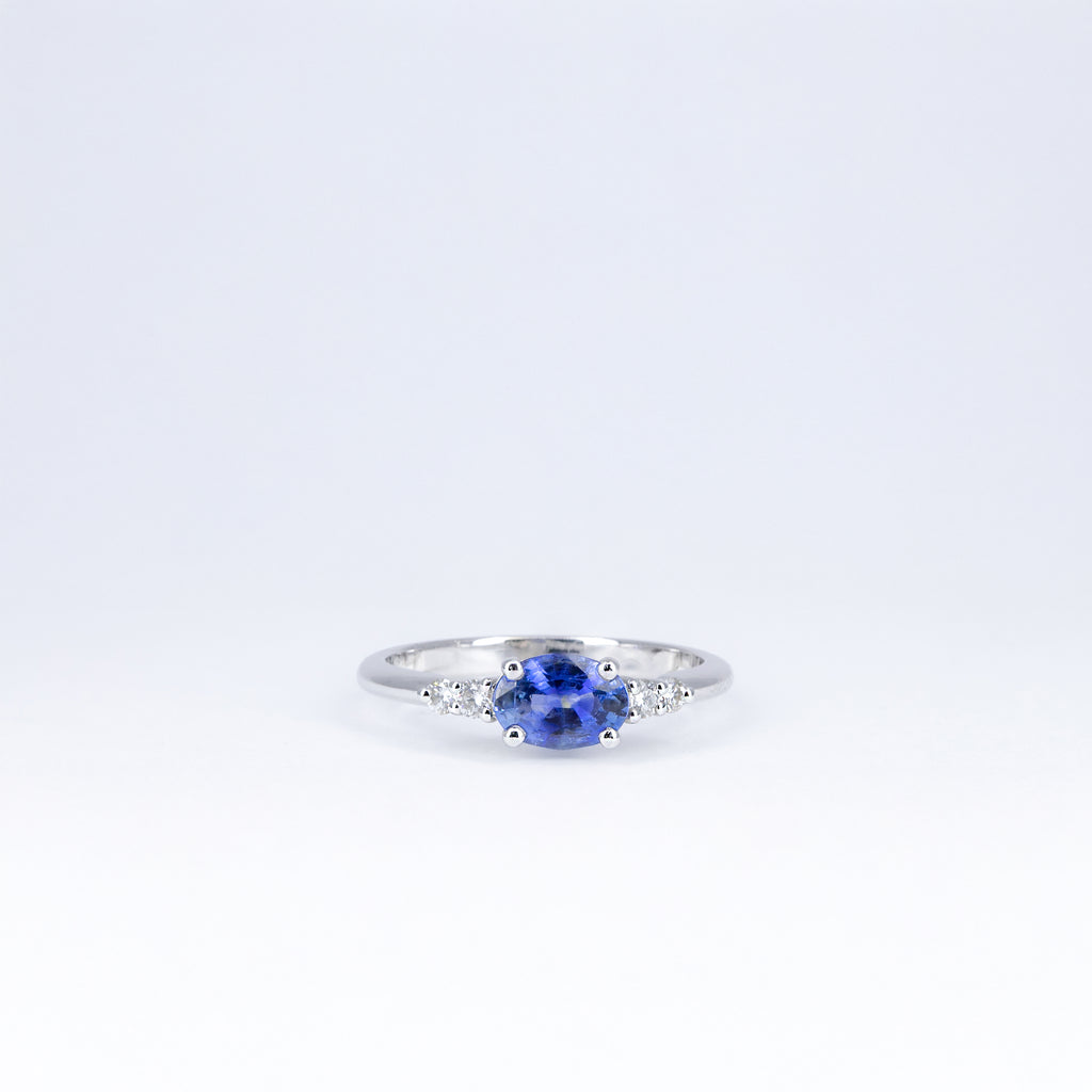 Bague saphir et diamants