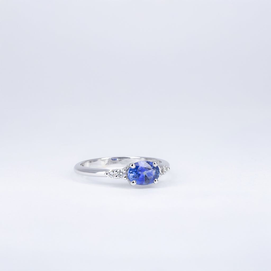 Bague saphir et diamants
