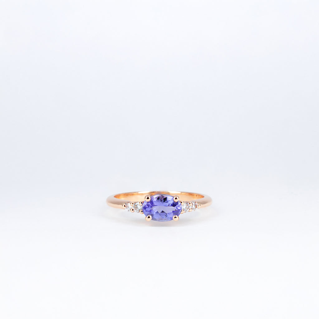 Bague tanzanite et diamants