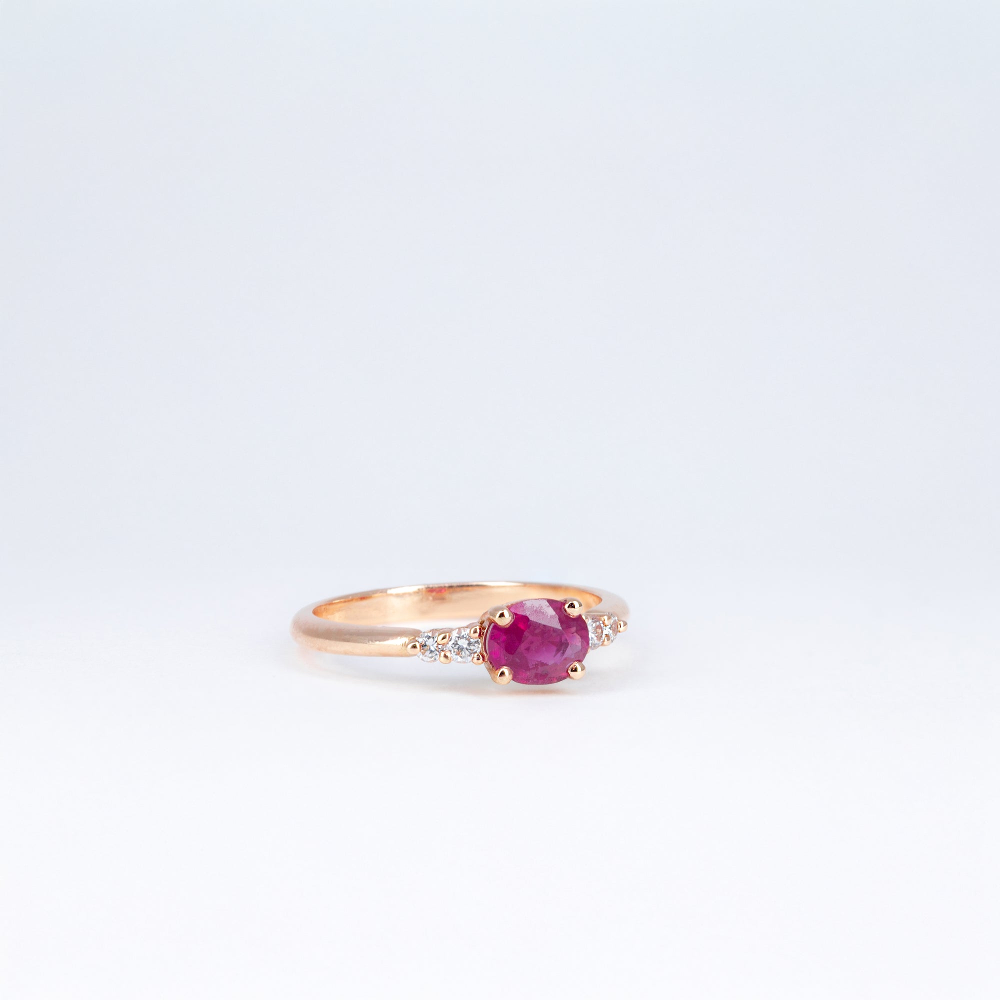 Bague rubis et diamants