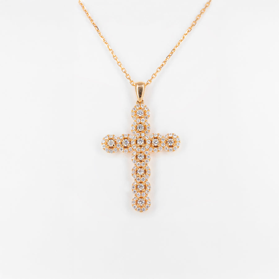 Pendentif Croix diamants