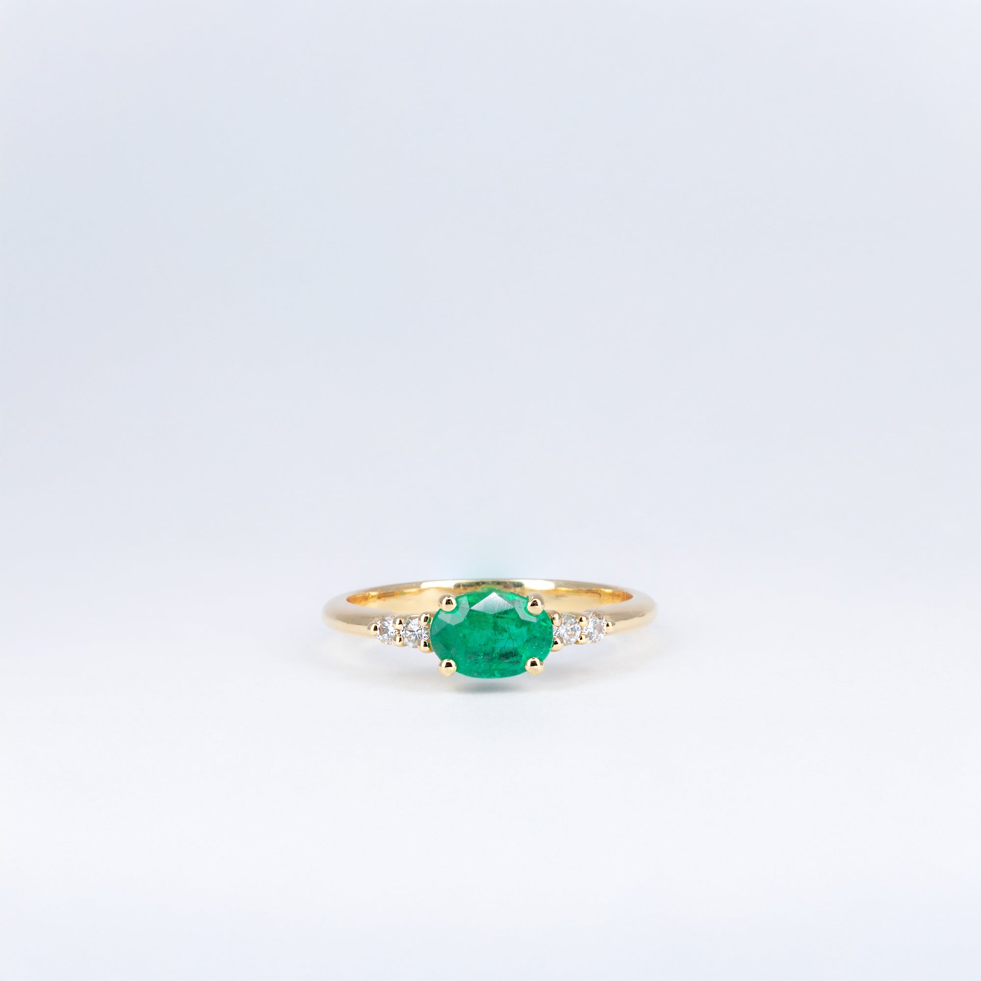 Bague émeraude et diamants