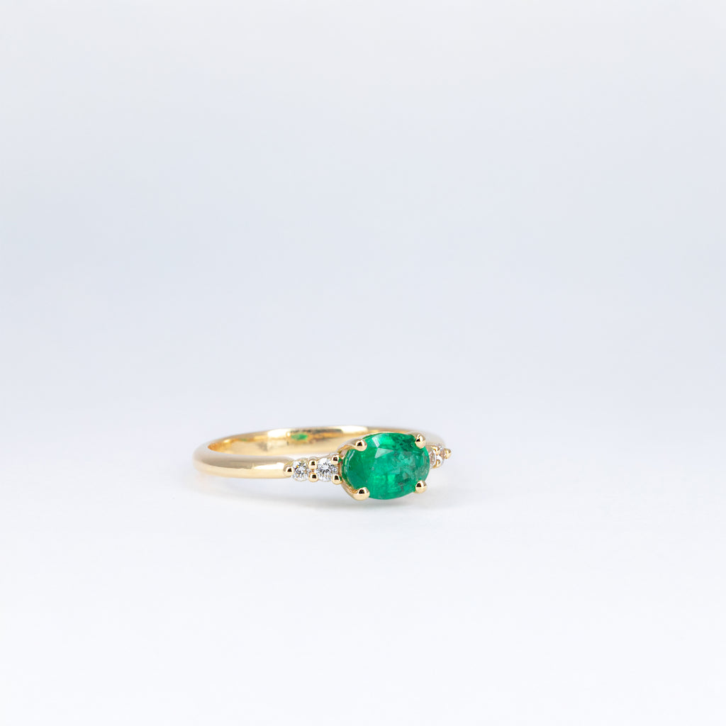 Bague émeraude et diamants