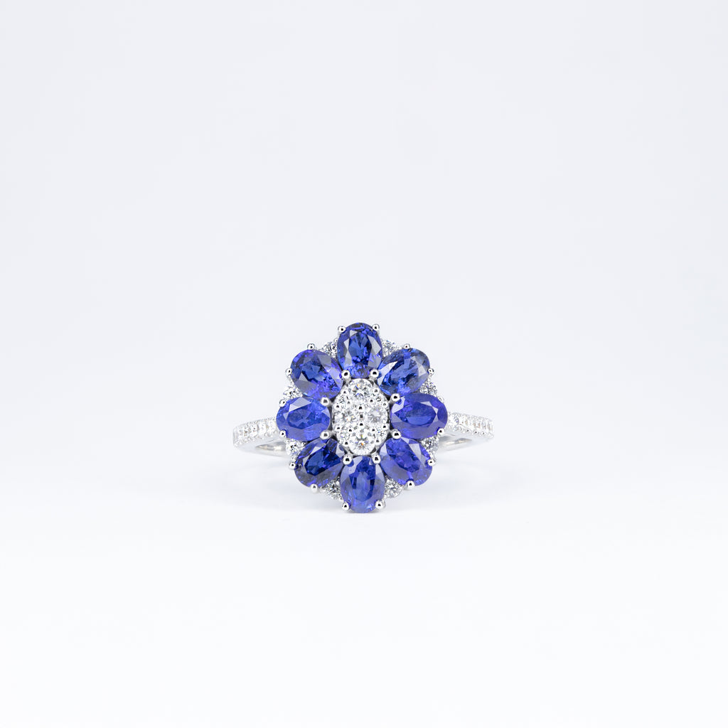 Bague saphir bleu