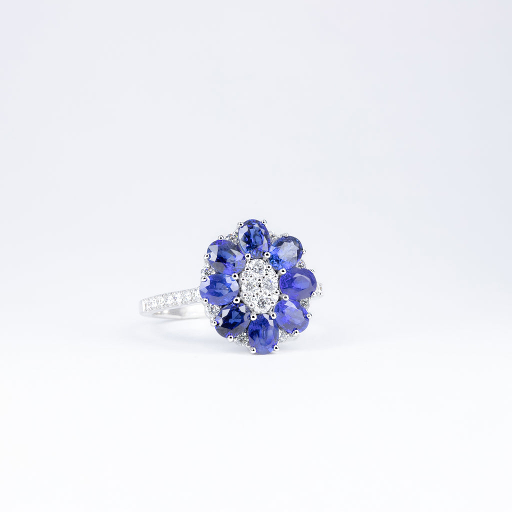 Bague saphir bleu