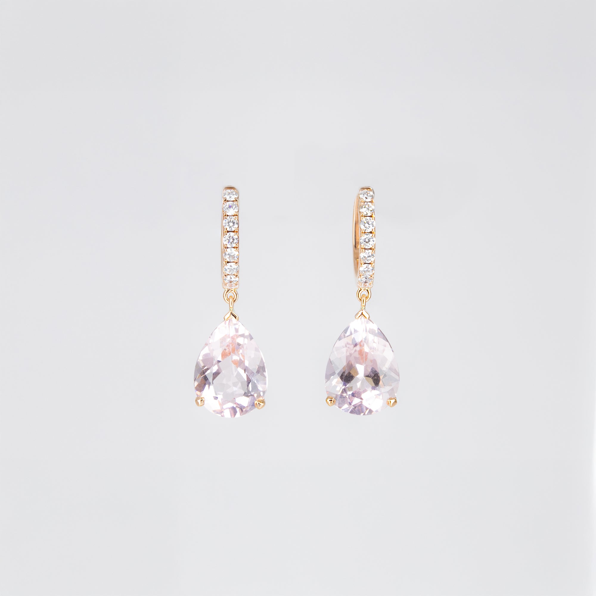 Boucles d’oreilles morganites