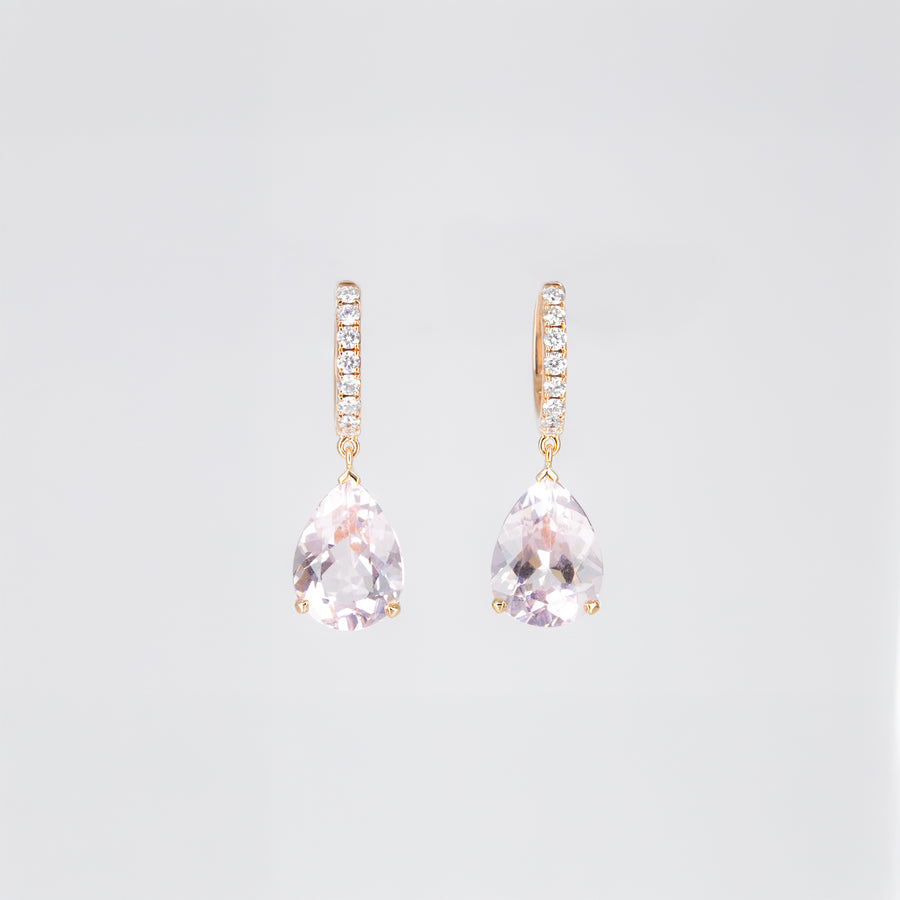 Boucles d’oreilles morganites