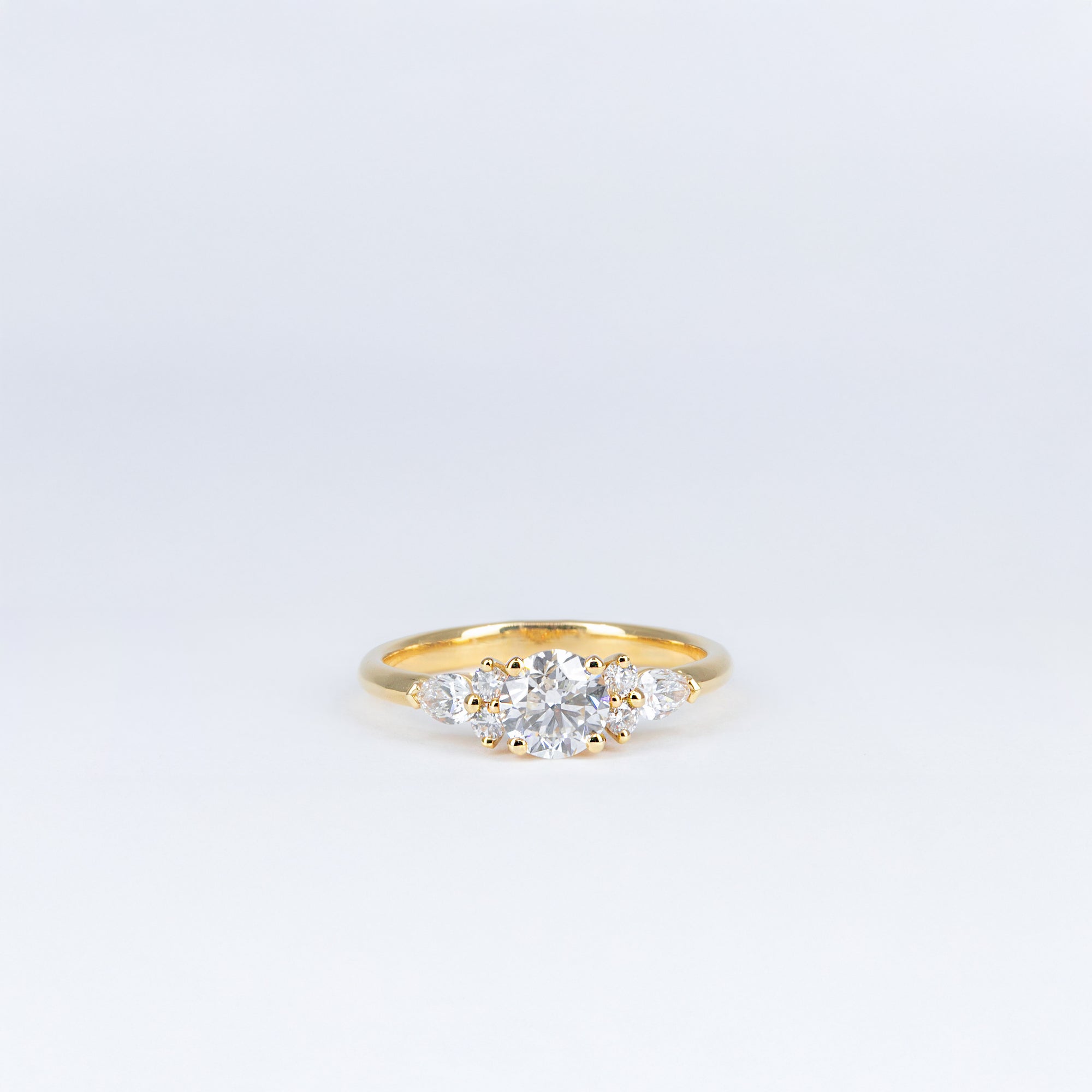 Bague diamant taille brillant et poire