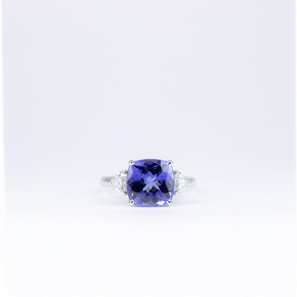 Bague tanzanite et diamants