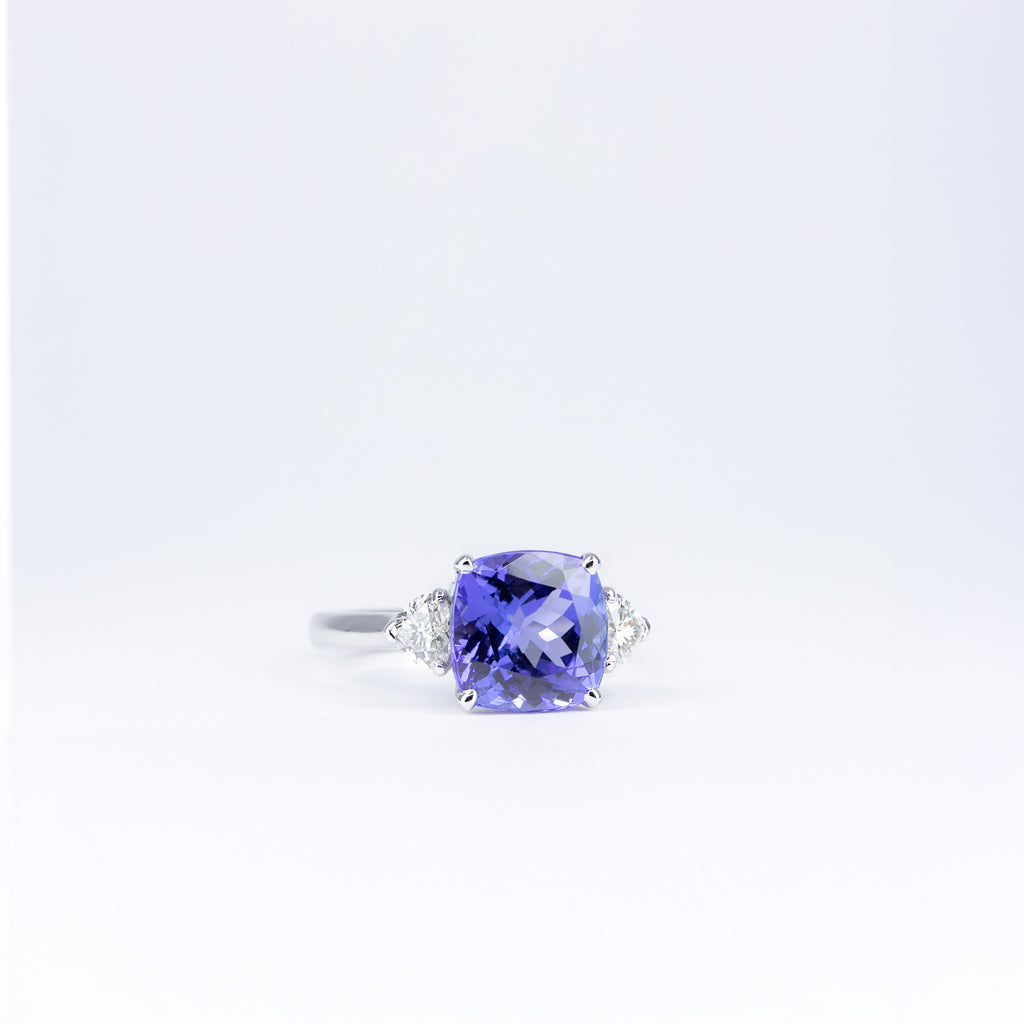 Bague tanzanite et diamants