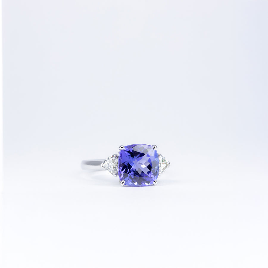 Bague tanzanite et diamants
