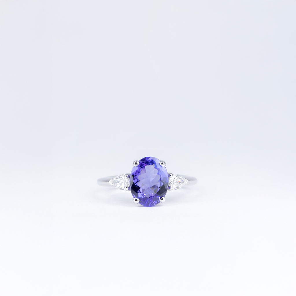 Bague tanzanite et diamants