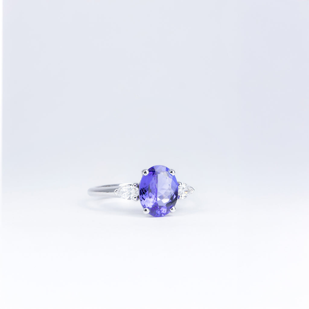 Bague tanzanite et diamants