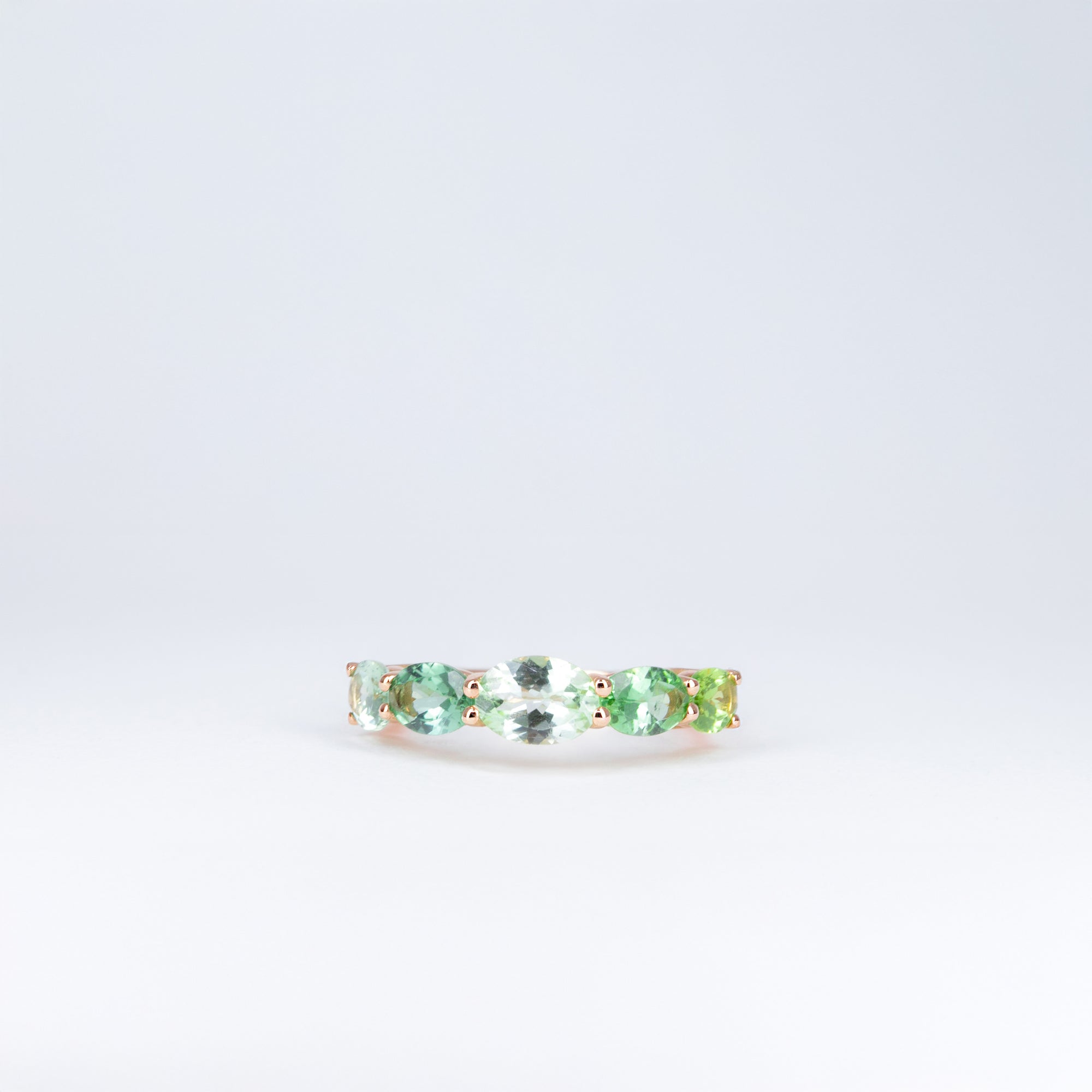 Demi-alliance tourmalines vertes