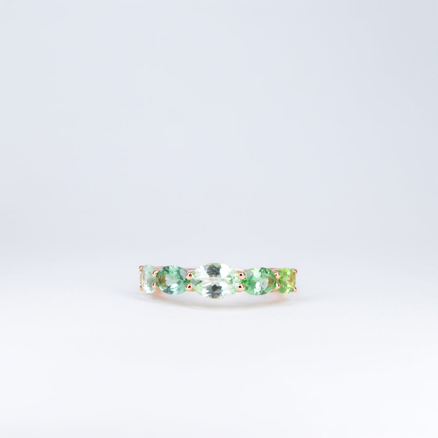 Demi-alliance tourmalines vertes